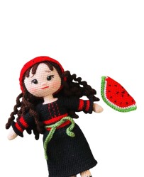 Amigurumi Örgü Kırmızı Şapkalı Oyuncak Bebek - Yeşilay