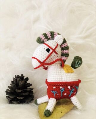 Amigurumi Örgü Sevimli At Oyuncak - 1