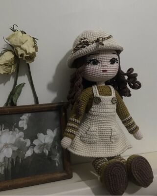 Amigurumi Örgü Vintage Oyuncak Bebek - 1