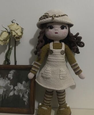 Amigurumi Örgü Vintage Oyuncak Bebek - 2