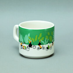 Bisiklet Desenli Yeşil Seramik Kupa - Yeşilay
