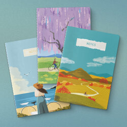 Bisiklet Serisi 3'lü Defter Seti - 2