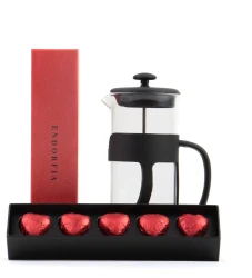 500 ml French Press ve Slim Fıstıklı Çikolata Seti - 4