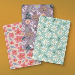 Çiçek Serisi 3'lü Defter Seti - 2