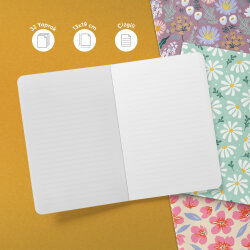 Çiçek Serisi 3'lü Defter Seti - 3