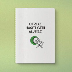 Ctrl+Z Hayatı Geri Almaz Yeşilay Mottolu Defter - Yeşilay