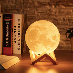 Dekoratif 3D Ay Gece Lambası - 1