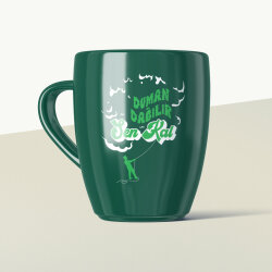 Duman Dağılır Sen Kal Mottolu Yeşil Seramik Kupa - Yeşilay