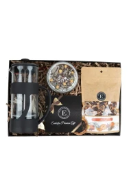 French Press, Kış Çayı Ve Aromaterapi Mum Seti