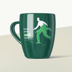 Gerçek Yükseliş Seninle Başlar Mottolu Yeşil Seramik Kupa - Yeşilay