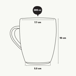 Göz Teması > Ekran Işığı Mottolu Yeşil Seramik Kupa - 3