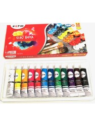 Guaj Boya Tüplü 12 Renk 12x12ml - Yeşilay