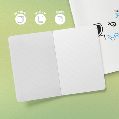 Hayat Yeniden Başlasın Yeşilay Mottolu Defter - 2