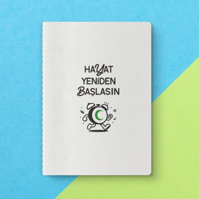 Hayat Yeniden Başlasın Yeşilay Mottolu Defter - 3