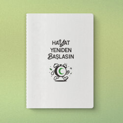 Hayat Yeniden Başlasın Yeşilay Mottolu Defter - Yeşilay