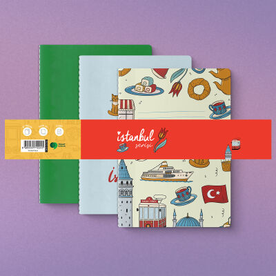 İstanbul Serisi 3'lü Defter Seti - 1