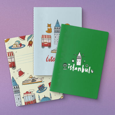 İstanbul Serisi 3'lü Defter Seti - 2