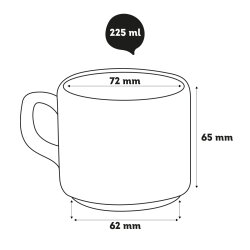 Kahve Çekirdeği Desenli Seramik Kupa - 3