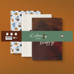 Kahve Serisi 3'lü Defter Seti - Yeşilay