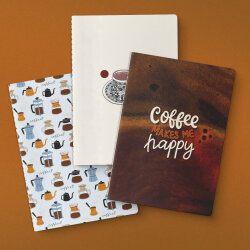 Kahve Serisi 3'lü Defter Seti - 2