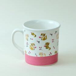 Kedi Desenli Pembe Seramik Kupa - 2