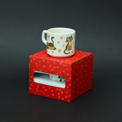 Kedi Desenli Seramik Kupa - 2