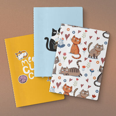 Kedi Serisi 3'lü Defter Seti - 2