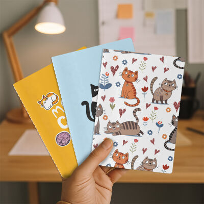 Kedi Serisi 3'lü Defter Seti - 4