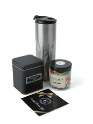 Kişiye Özel Bakla Desenli Termos Ve Kahve-Şeker Seti - 3