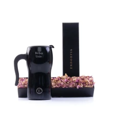 Kişiye Özel Siyah Termos Ve Gül Yapraklı Lokum Seti - 2