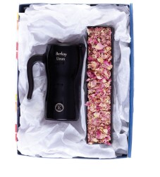 Kişiye Özel Siyah Termos Ve Gül Yapraklı Lokum Seti - Yeşilay