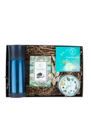 Kişiye Özel Termos, Lale Desenli Kahve Ve Spiritüel Mum Seti - 1