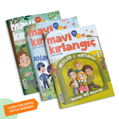 Mavi Kırlangıç Çocuk Dergisi - 3 Aylık Paket - 2025 (Ocak-Şubat-Mart) - 1