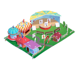 Sirk Sahnesi 3D Puzzle 50 Parça - Yeşilay