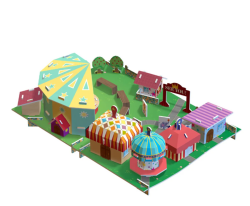 Sirk Sahnesi 3D Puzzle 50 Parça - 3