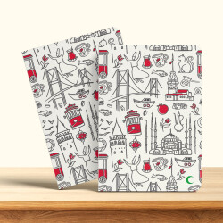 Terzi Dikişli Beyaz Defter - Yeşilay