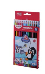 Tridocia Üçgen 12 Renk 33250 Boya Kalemi - Yeşilay