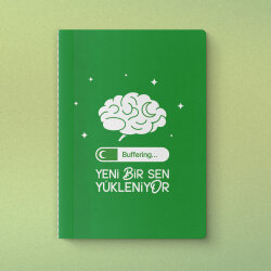 Yeni Bir Sen Yükleniyor Yeşilay Mottolu Defter - Yeşilay