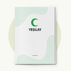 Yeşilay Logolu A4 Karton Cepli Dosya