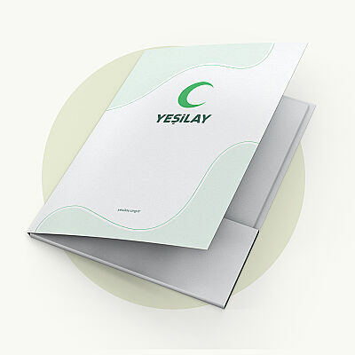 Yeşilay Logolu A4 Karton Cepli Dosya - 2