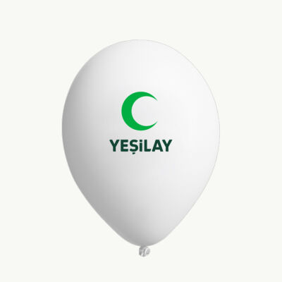 Yeşilay Logolu Beyaz Balon - 1