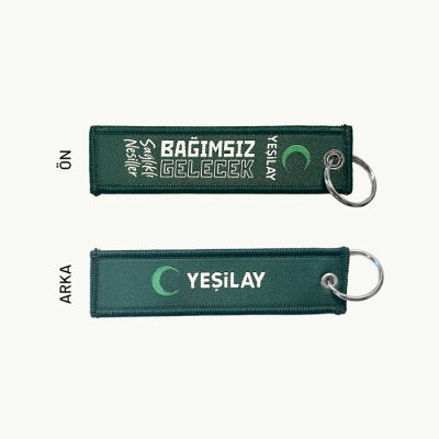 Yeşilay Logolu Dokuma Anahtarlık - 1