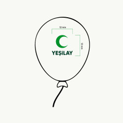 Yeşilay Logolu Yeşil Balon - 2