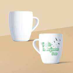 Yeşilin En Bağımsız Tonu Mottolu Beyaz Seramik Kupa - 2