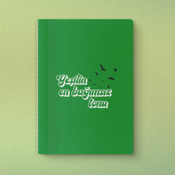 Yeşilin En Bağımsız Tonu Yeşilay Mottolu Defter - Yeşilay